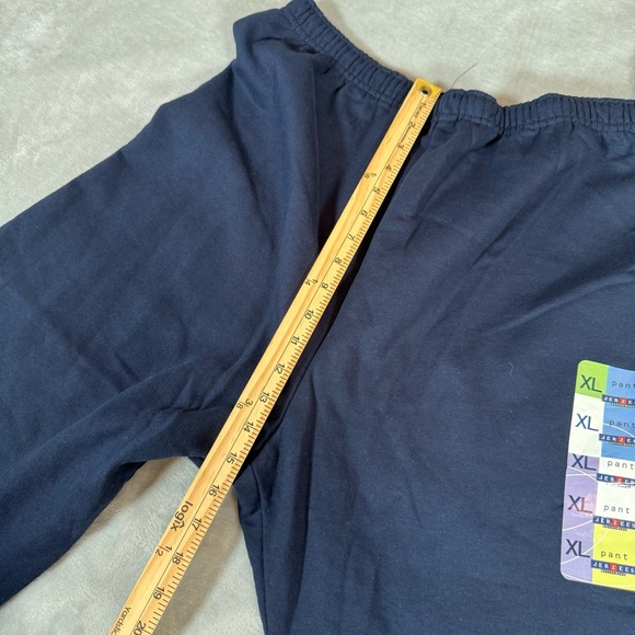Vintage Jerzees Blank Jogger Pants Mens XL 30” Tapered Fit Navy Blue NEW - Picture 9 of 9